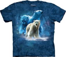 Pánské batikované triko The Mountain -  Polar Collage - modré Velikost: L