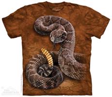 Pánské batikované triko The Mountain - Rattlesnake - hnědé Velikost: L