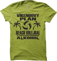 Pánské beachvolejbalové tričko Víkendový plán beachvolleyball