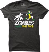Pánské běžecké tričko Zombies hate fast Food