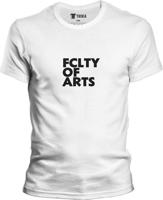 Pánské biele tričko UK - FCLTY OF ARTS
