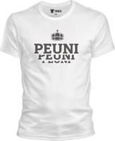 Pánské bílé tričko PEUNI - logotyp