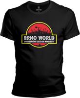 Pánské černé tričko PIPUB - Brno World