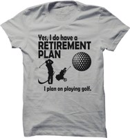 Pánské golfové tričko Retirement plan - golf