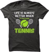 Pánské tenisové tričko Life is always better