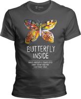 Pánské tmavě šedé tričko DKC - Butterfly Inside