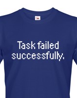 Pánské tričko pro programátory Task failed successfully