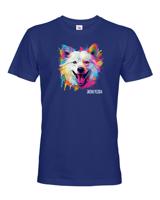 Pánské tričko s potiskem plemene  Americký eskimácky pes s volitelným jménem
