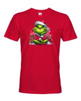 Pánské triko Grinch s dárky - skvělé vánoční triko