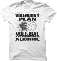 Pánské volejbalové tričko Víkendový plán volleyball