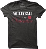 Pánské volejbalové tričko Volleyball is my Valentine