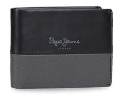 Pepe Jeans Con Monedero kožená peněženka - černá - na šířku