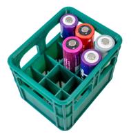 PIX Originální organizér na tužkové baterie AA - přepravka - zelená