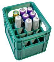 PIX Originální organizér na tužkové baterie AAA - přepravka - zelená