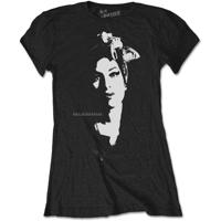 RockOff Dámské bavlněné tričko Amy Winehouse: Portrét - čierne Velikost: L