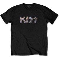 RockOff Kiss Unisex tričko: KISS - černé s kamínky Velikost: M