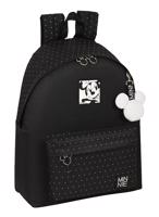 Safta školní batoh Minnie 42 cm puntíkatý - černý 20L