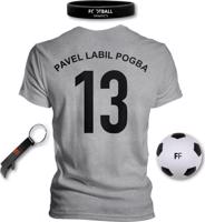 Set Football Fanatics - Pánské šedé tričko Labil Pogba