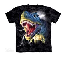The Mountain Dětské batikované tričko - Dinosaur - černé Velikost: XL