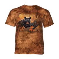 The Mountain Dětské batikované tričko - HANGING OUT - medvěd - hnědé Velikost: M