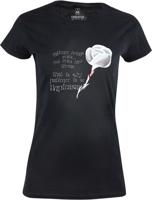 Tričko černé dámské Klárka - Růže