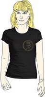 Tričko dámské černé JL10 - Zlatý emblém