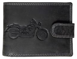 WILD Luxusní pánská peněženka s přezkou Chopper - černá