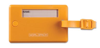 WORLDPACK jmenovka na zavazadla - oranžová