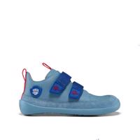 Affenzahn SNEAKER LEATHER  BUDDY SHARK Blue Dětské barefoot tenisky - 22