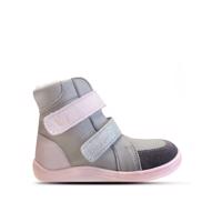 BABY BARE FEBO WINTER Grey Pink Asfaltico Dětské zimní zateplené barefoot boty - 25