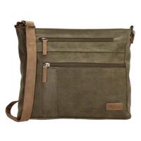 Beagles Brunete dámská crossbody kabelka dvoukomorová - olivová