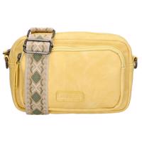 Beagles dámská crossbody kabelka Malaga s dekorativním popruhem - žlutá