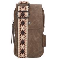 Beagles dámska crossbody taška na mobil Malaga - tmavá taupe