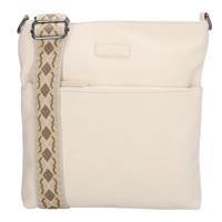 Beagles Malaga dámská crossbody taška s dekorativním popruhem - krémová - 26,5 cm