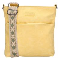 Beagles Malaga dámská crossbody taška s dekorativním popruhem - žlutá - 26,5 cm