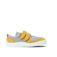 BEDA TENISKY BF 0001/TEX/W/D MARTY Gray Yellow Dětské barefoot tenisky