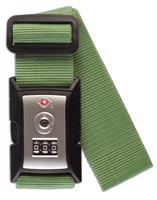 Bezpečnostní popruh na zavazadlo s TSA zámkem Worldpack - tmavě zelená