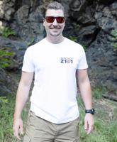 Bílé tričko pánské s logem Expedice Z101 Zlín