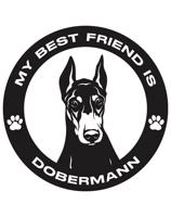 Bílý hrnek s potiskem plemene Dobrman - dárek pro milovníky psů