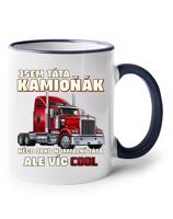 Bílý keramický hrnek s potiskem kamioňák táta