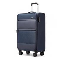 British Traveller Suitcase kufr s měkkým povrchem a s přihrádkou na notebook - navy - 40L