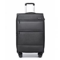 British Traveller Suitcase rozšířitelný kufr s měkkým povrchem a TSA zámkem - černý - 117L K2397L