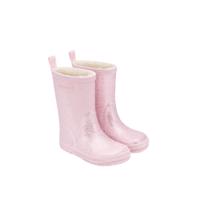 BUNDGAARD CLASSIC RUBBER BOOT WINTER Rose Sparkle Dětské barefoot holínky - 32