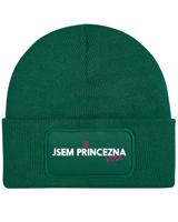 Čepice s obdélníkovou nášivkou „Jsem princezna vole“