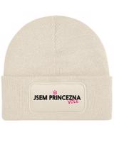 Čepice s obdélníkovou nášivkou „Jsem princezna vole“