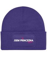 Čepice s obdélníkovou nášivkou „Jsem princezna vole“
