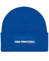 Čepice s obdélníkovou nášivkou „Jsem princezna vole“
