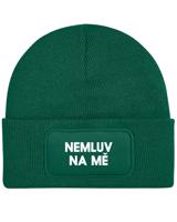 Čepice s obdélníkovou nášivkou Nemluv na mě