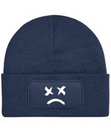 Čepice s obdélníkovou nášivkou Sad Face