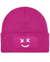 Čepice s obdélníkovou nášivkou Smile Face